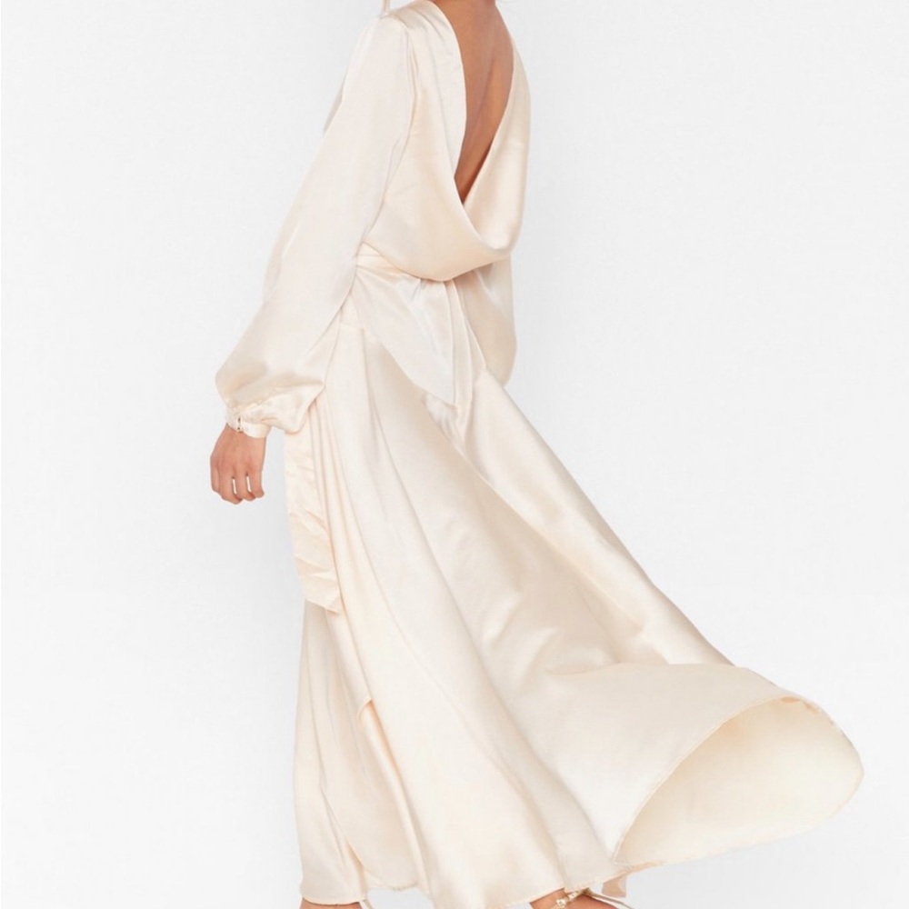Nasty Gal Pink Satin Maxi Dress - Picture 10 of 11